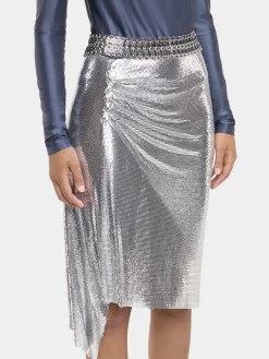 Sale Jupe drapée en maille Argent Jupes