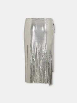 Sale Jupe drapée en maille Argent Jupes