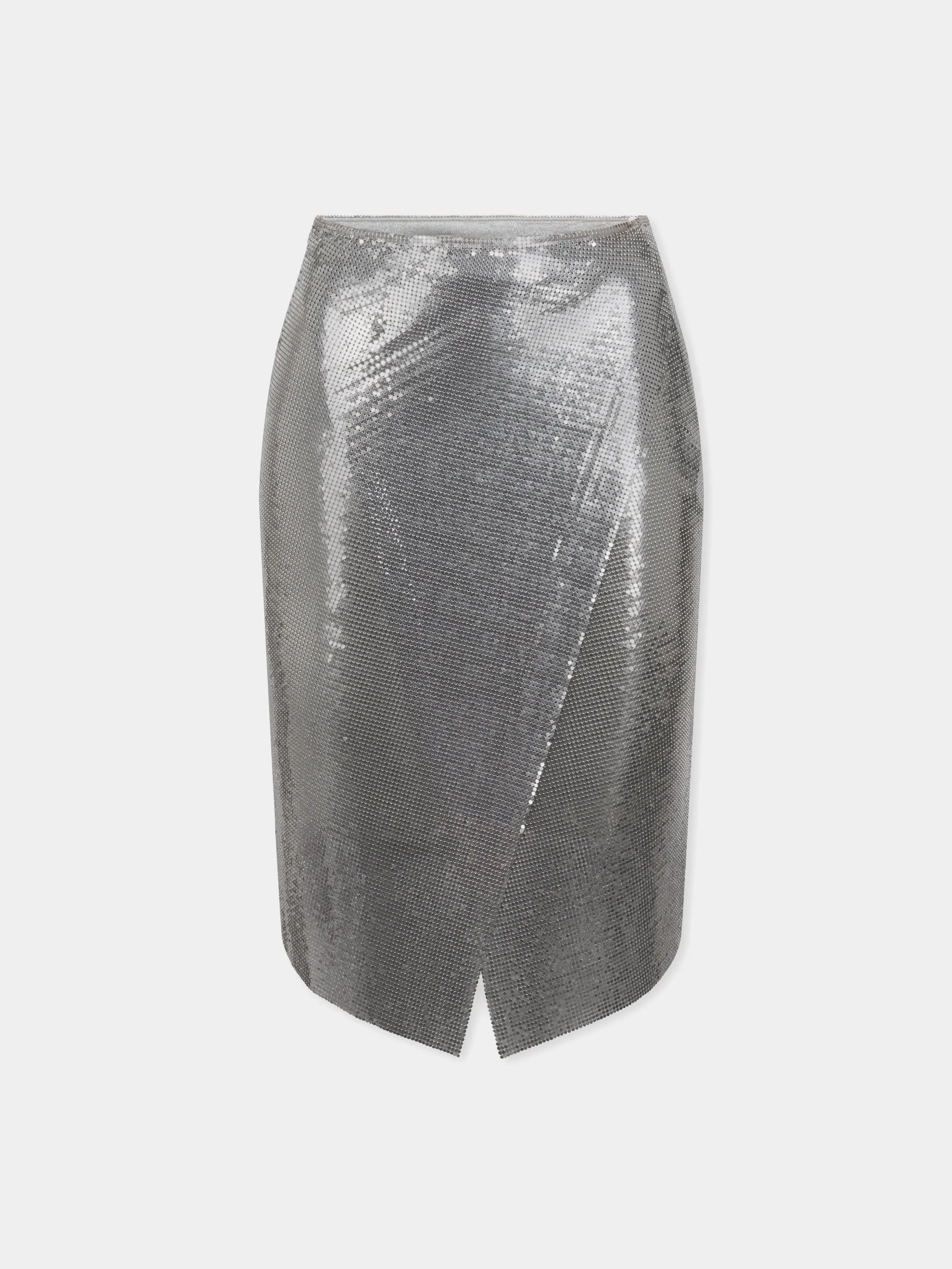 Shop Jupe en maille argent Jupes