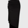 Hot Jupe fendue mi-longue noire Jupes