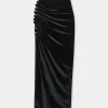 Cheap JUPE LONGUE DRAPEE EN VELOURS Sélection De Soirée | Jupes