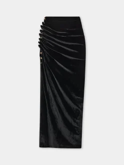 Cheap JUPE LONGUE DRAPEE EN VELOURS Sélection De Soirée | Jupes