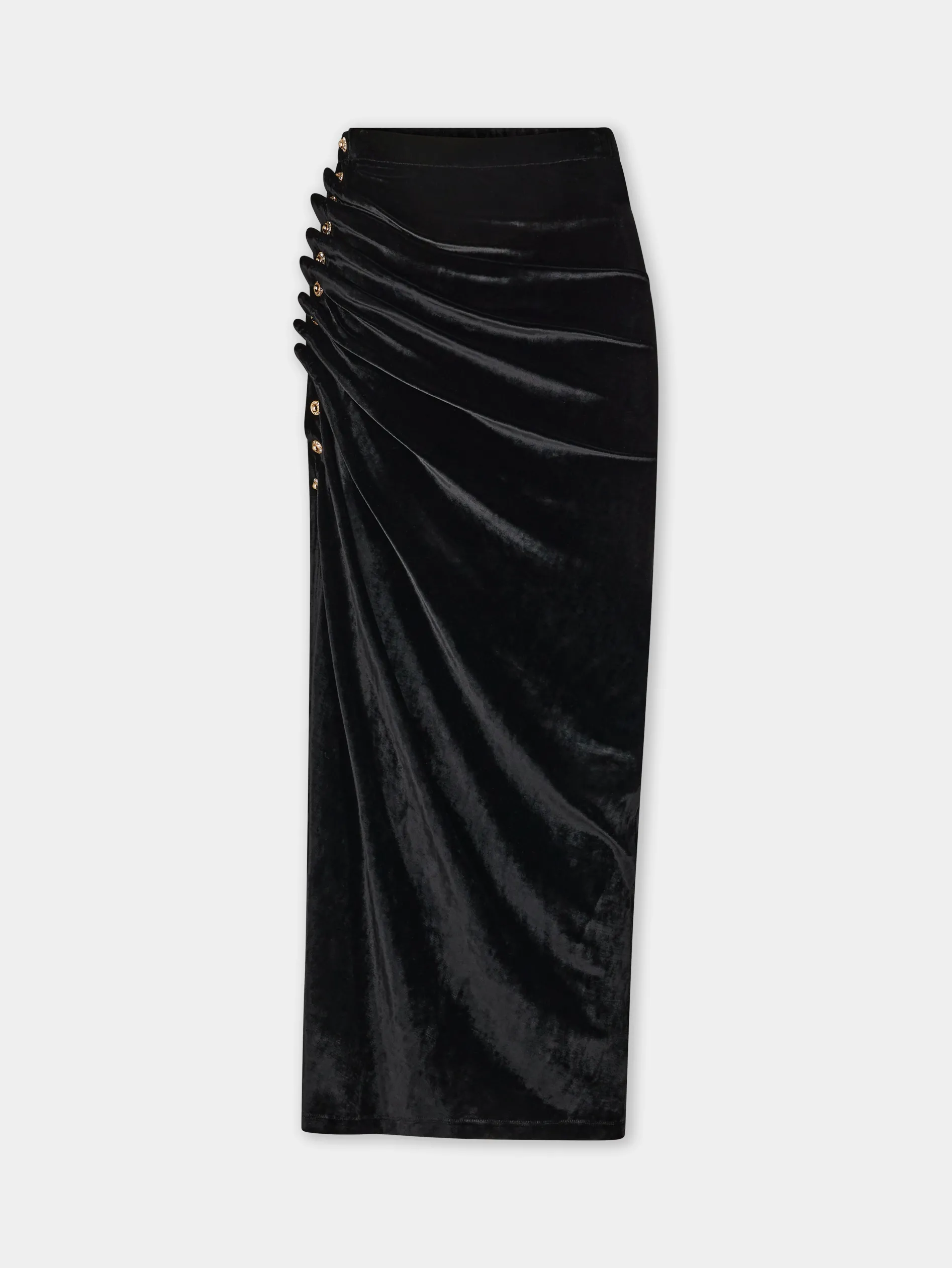 Cheap JUPE LONGUE DRAPEE EN VELOURS Sélection De Soirée | Jupes