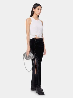 Cheap JUPE LONGUE DRAPEE EN VELOURS Sélection De Soirée | Jupes