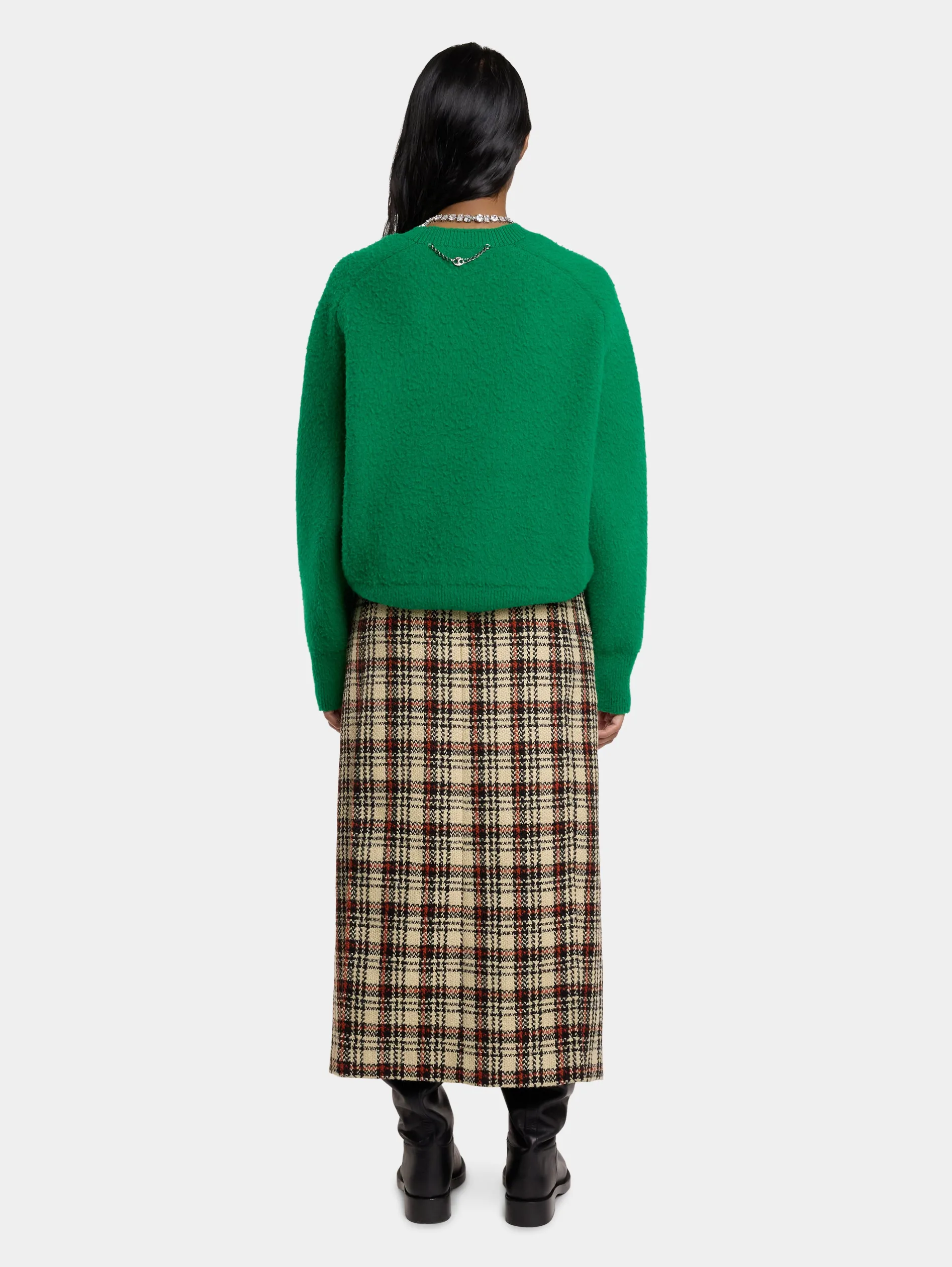 Clearance JUPE LONGUE EN LAINAGE TARTAN Jupes | Maille