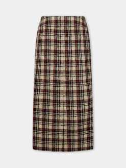 Clearance JUPE LONGUE EN LAINAGE TARTAN Jupes | Maille
