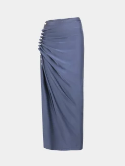 Cheap JUPE MIDI DRAPéE PRESSION EN JERSEY Jupes