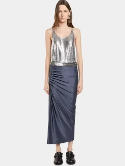 Cheap JUPE MIDI DRAPéE PRESSION EN JERSEY Jupes