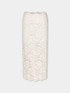 Best Jupe midi en dentelle ivoire Jupes