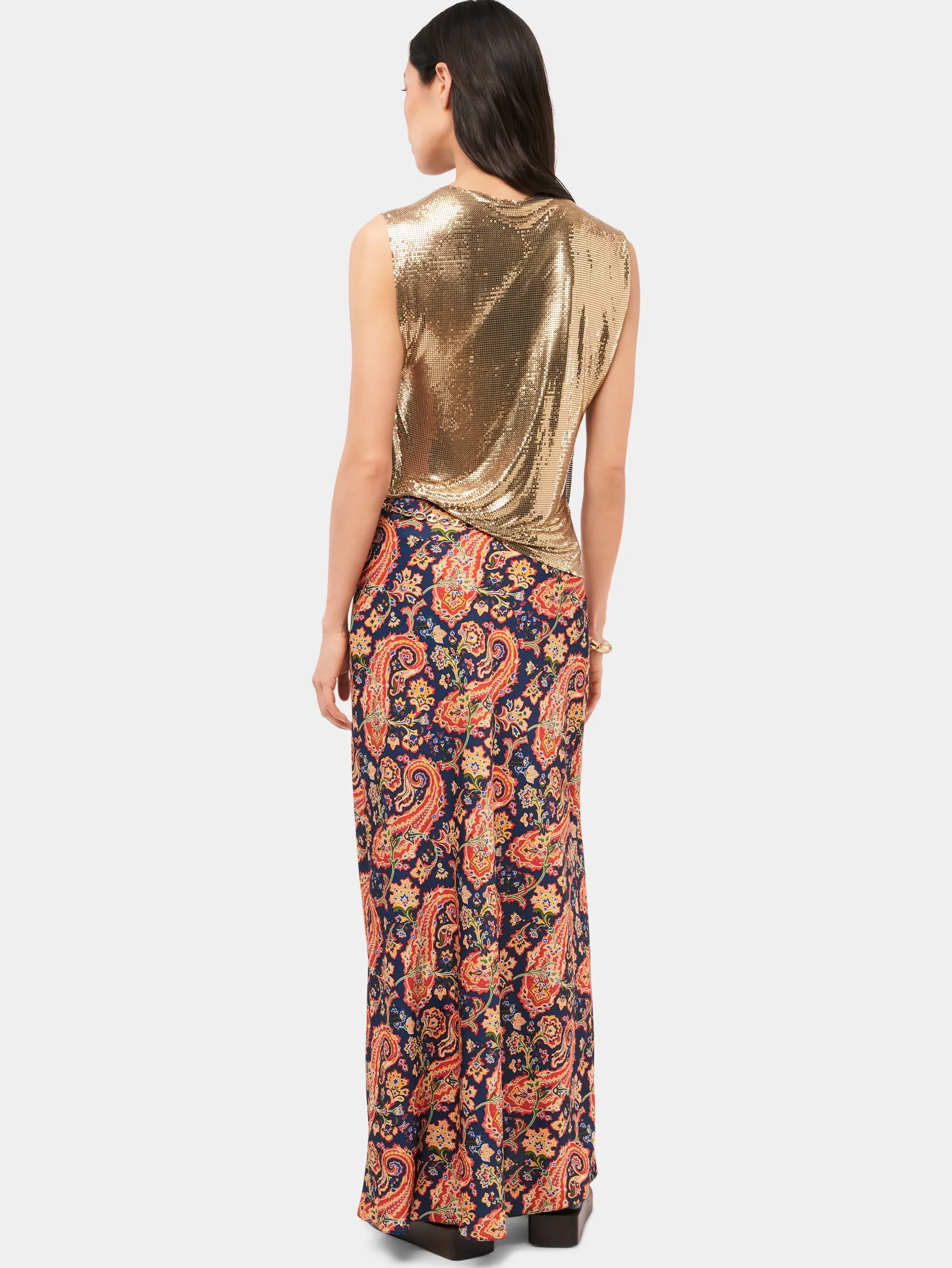 Best Sale Jupe nuisette à motif paisley à détail de chaîne "eight" Jupes