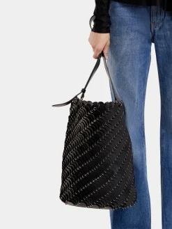 Hot Large Black bucket Paco bag in leather Les Sacs Paco En Cuir | Sacs Porté Épaule