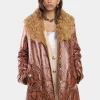 Shop MANTEAU EN SHEARLING IMPRIMé PYTHON Vestes