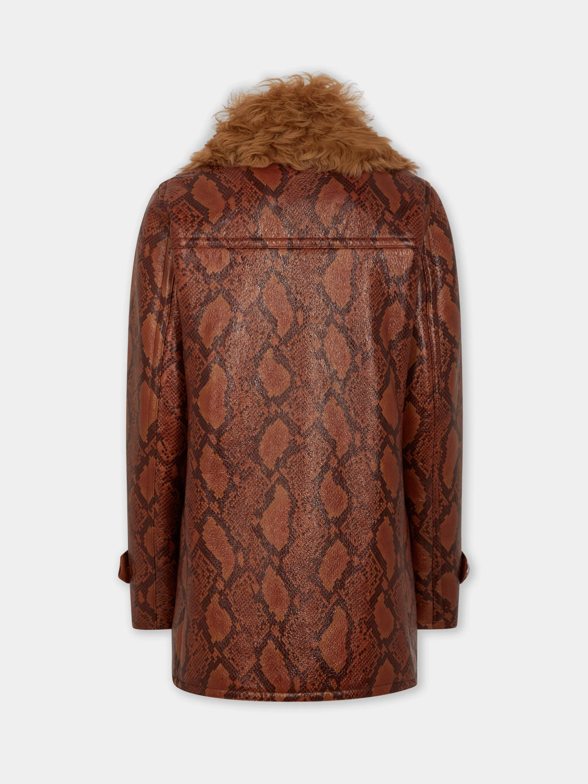 Shop MANTEAU EN SHEARLING IMPRIMé PYTHON Vestes
