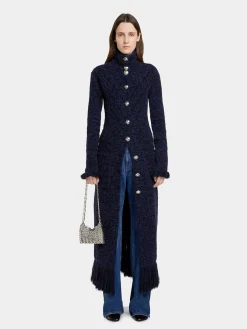 Hot MANTEAU LONG EN MAILLE TWEED Vestes | Maille