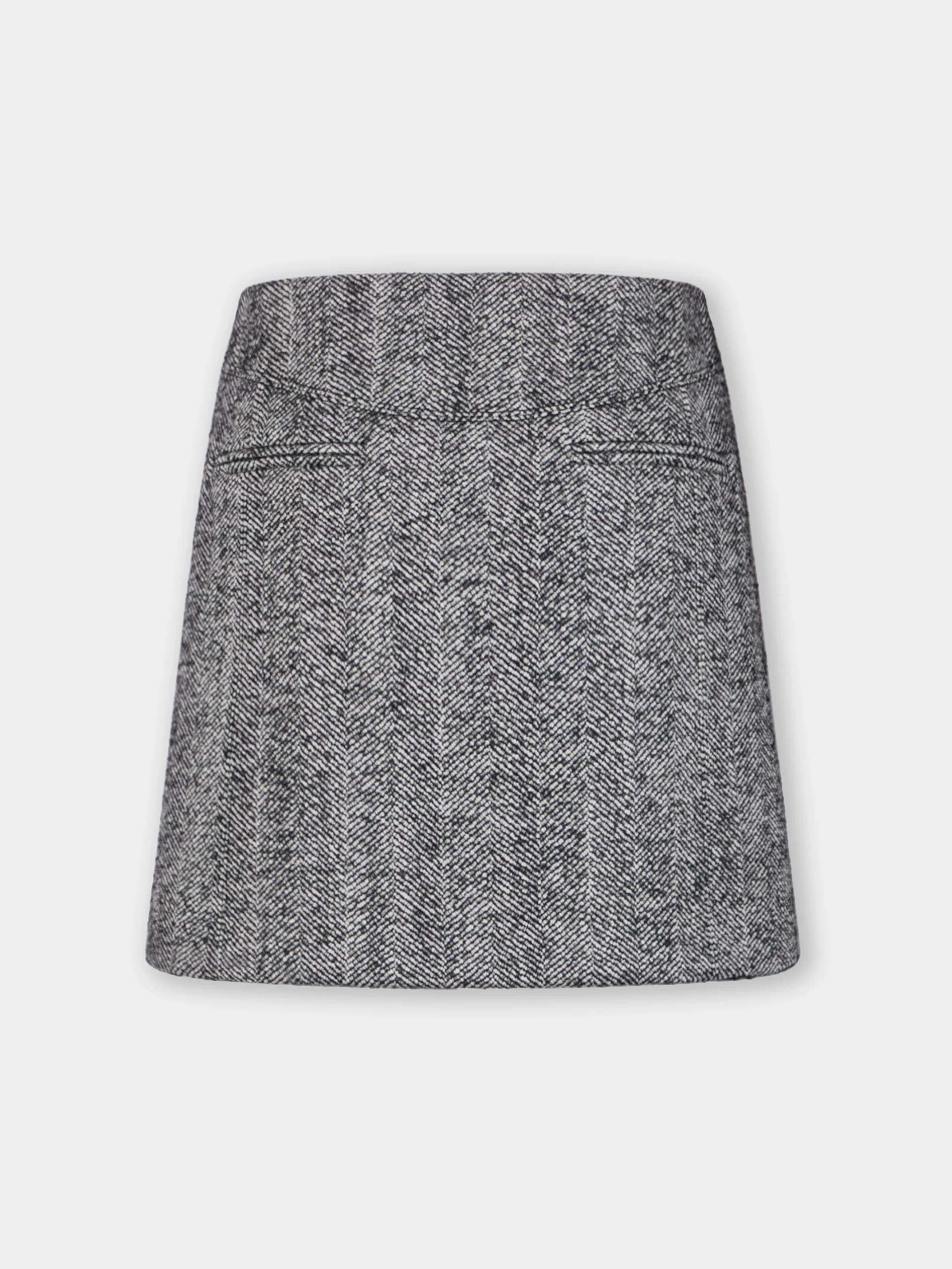 New MINI JUPE trapèze EN LAINAGE CHEVRONS Jupes | Maille