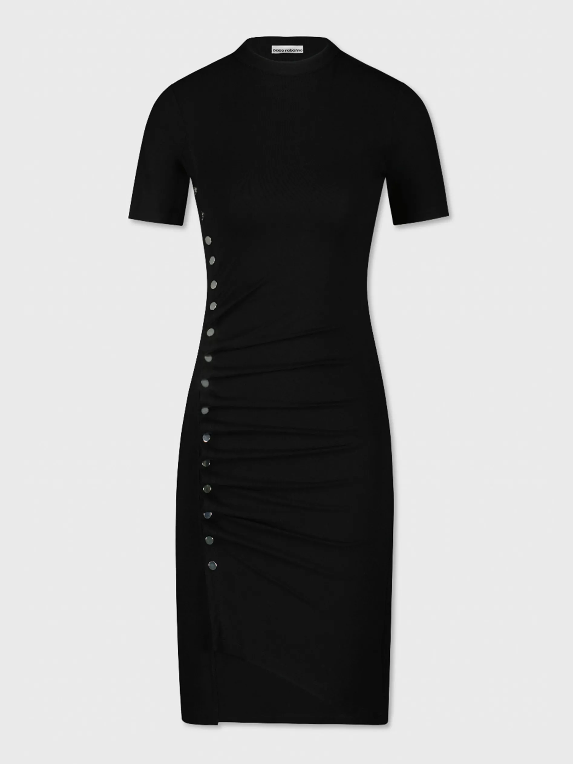 Cheap Mini robe noire drapée Robes