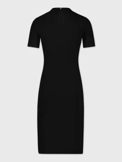 Cheap Mini robe noire drapée Robes