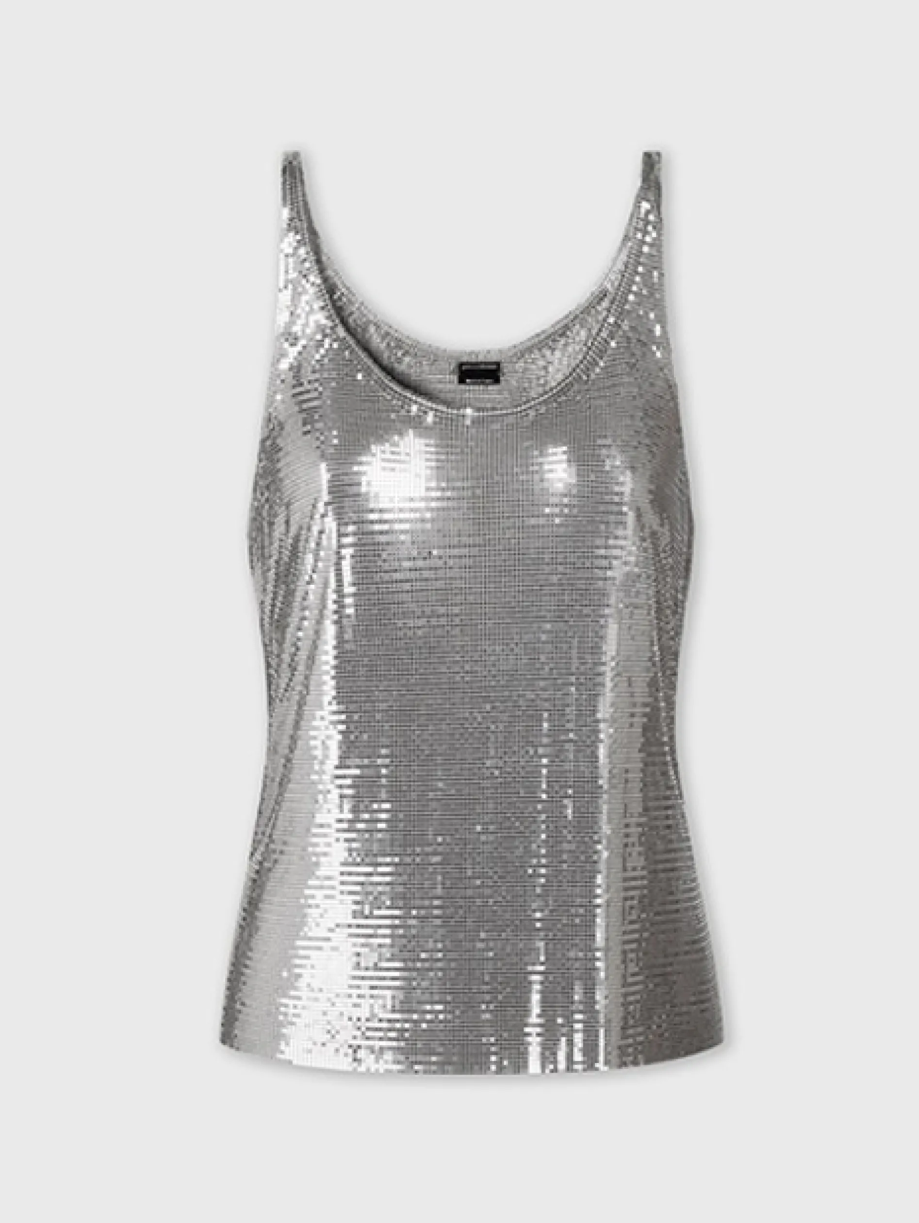 Clearance Mini Top en maille argentée Hauts