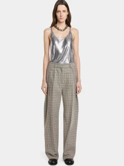 New PANTALON 2 PLIS EN LAINAGE PRINCE DE GALLES Pantalons | Maille
