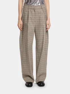 New PANTALON 2 PLIS EN LAINAGE PRINCE DE GALLES Pantalons | Maille