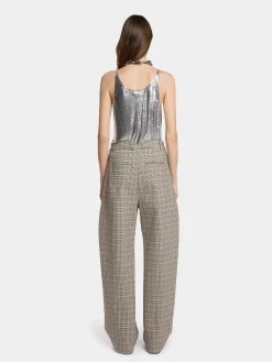 New PANTALON 2 PLIS EN LAINAGE PRINCE DE GALLES Pantalons | Maille