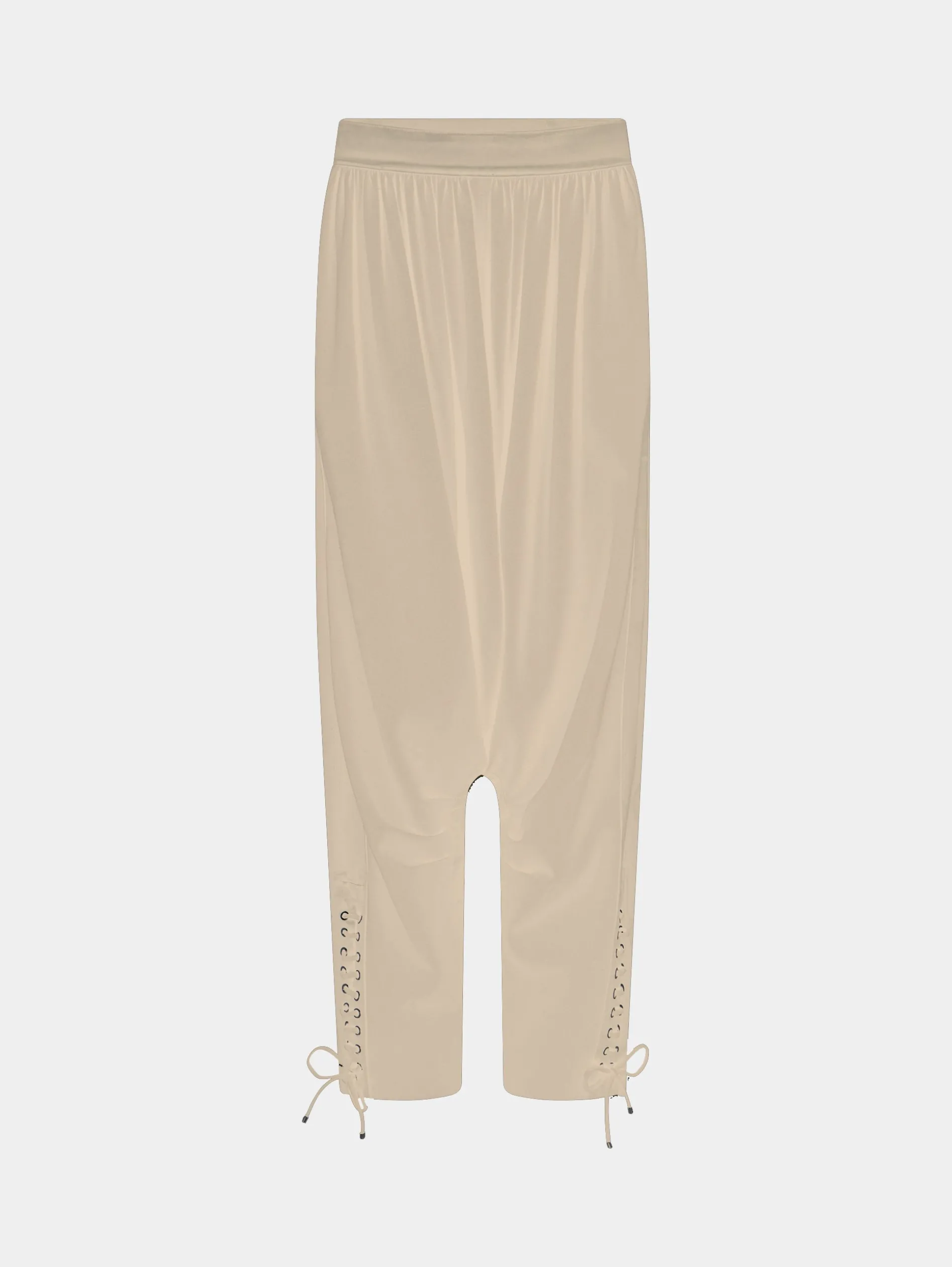Best Sale Pantalon baggy ajusté en laine de couleur sable Pantalons | Maille
