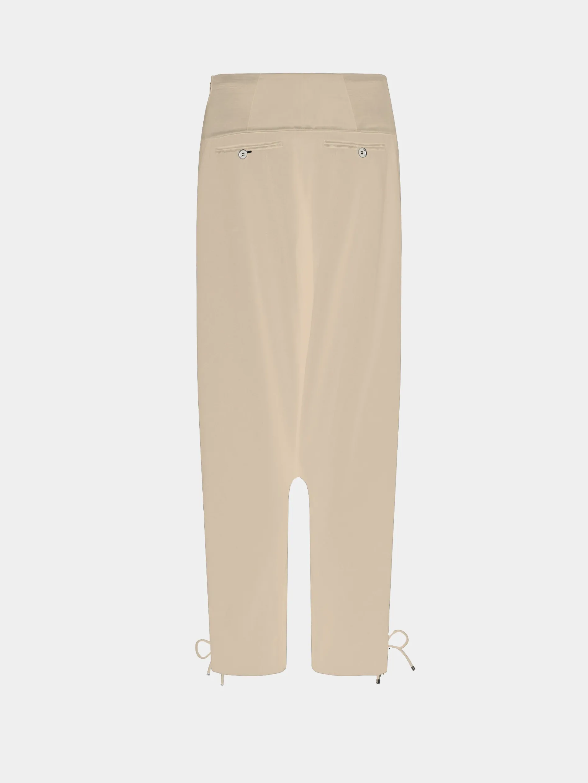 Best Sale Pantalon baggy ajusté en laine de couleur sable Pantalons | Maille
