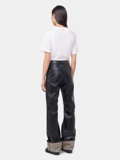 Cheap PANTALON EVASE EN SIMILI CUIR Sélection De Soirée | Pantalons