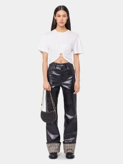 Cheap PANTALON EVASE EN SIMILI CUIR Sélection De Soirée | Pantalons