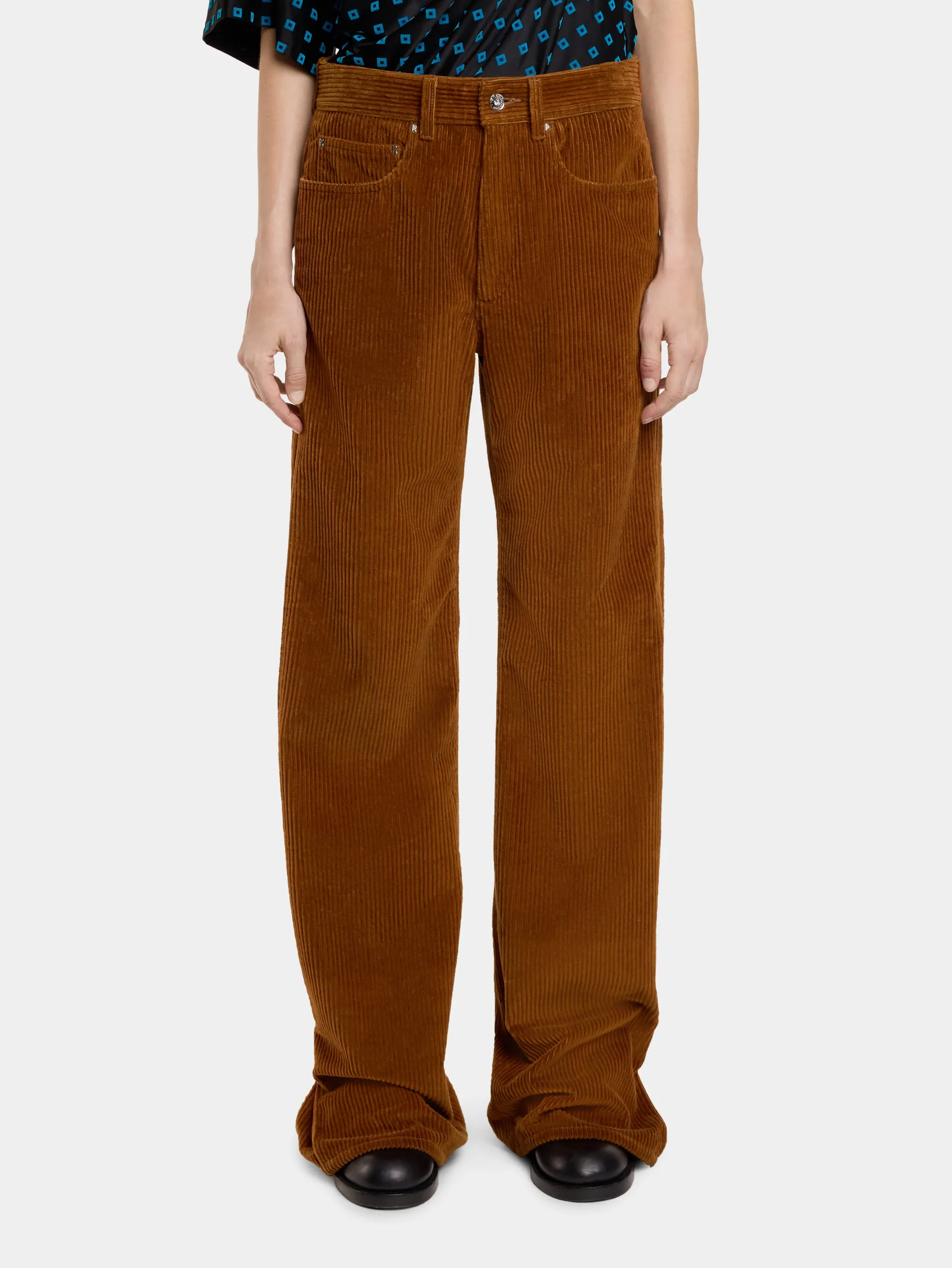 Sale PANTALON LARGE EN VELOURS côtelé Pantalons