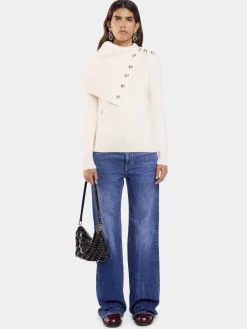 New PULL EN LAINE blanc cassé Maille | Hauts