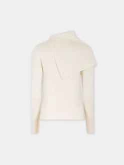 New PULL EN LAINE blanc cassé Maille | Hauts