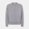 Online pull gris en laine avec détails DE CRISTAUX Maille | Hauts