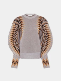 Sale PULL MANCHES LONGUES EN JACQUARD LUREX Hauts | Maille