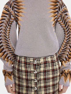 Sale PULL MANCHES LONGUES EN JACQUARD LUREX Hauts | Maille