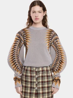 Sale PULL MANCHES LONGUES EN JACQUARD LUREX Hauts | Maille