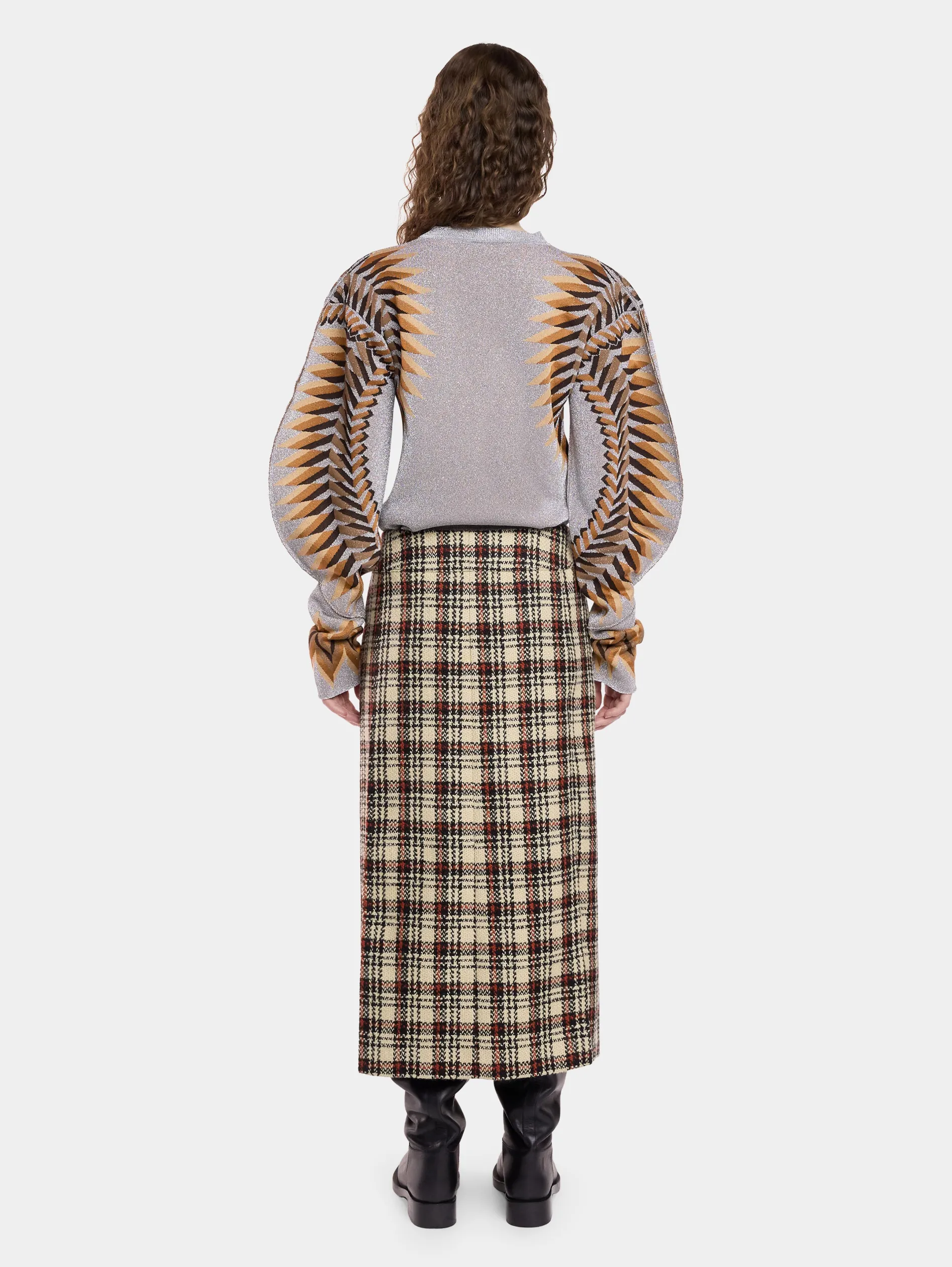 Sale PULL MANCHES LONGUES EN JACQUARD LUREX Hauts | Maille