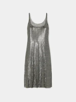 Cheap Robe courte à motifs en mesh Robes