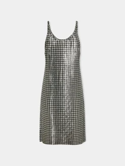 Cheap Robe courte à motifs en mesh Robes