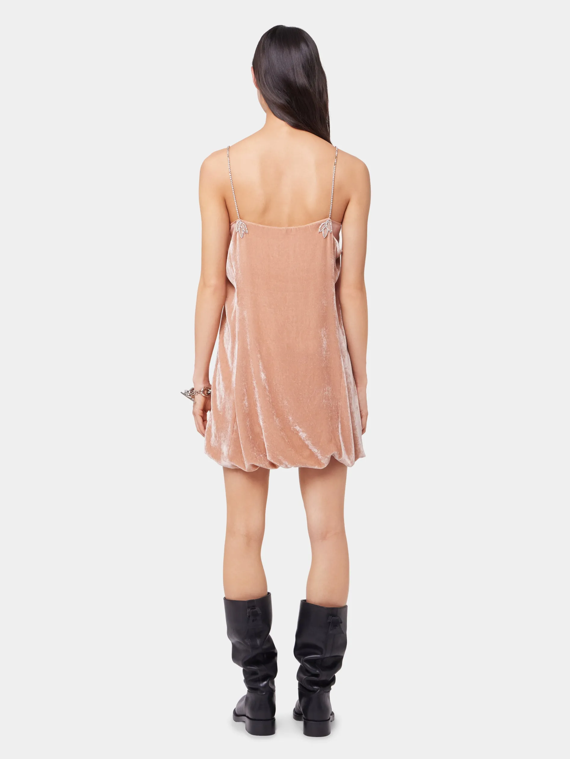 Fashion ROBE COURTE PÊCHE EN VELOURS Sélection De Soirée | Robes