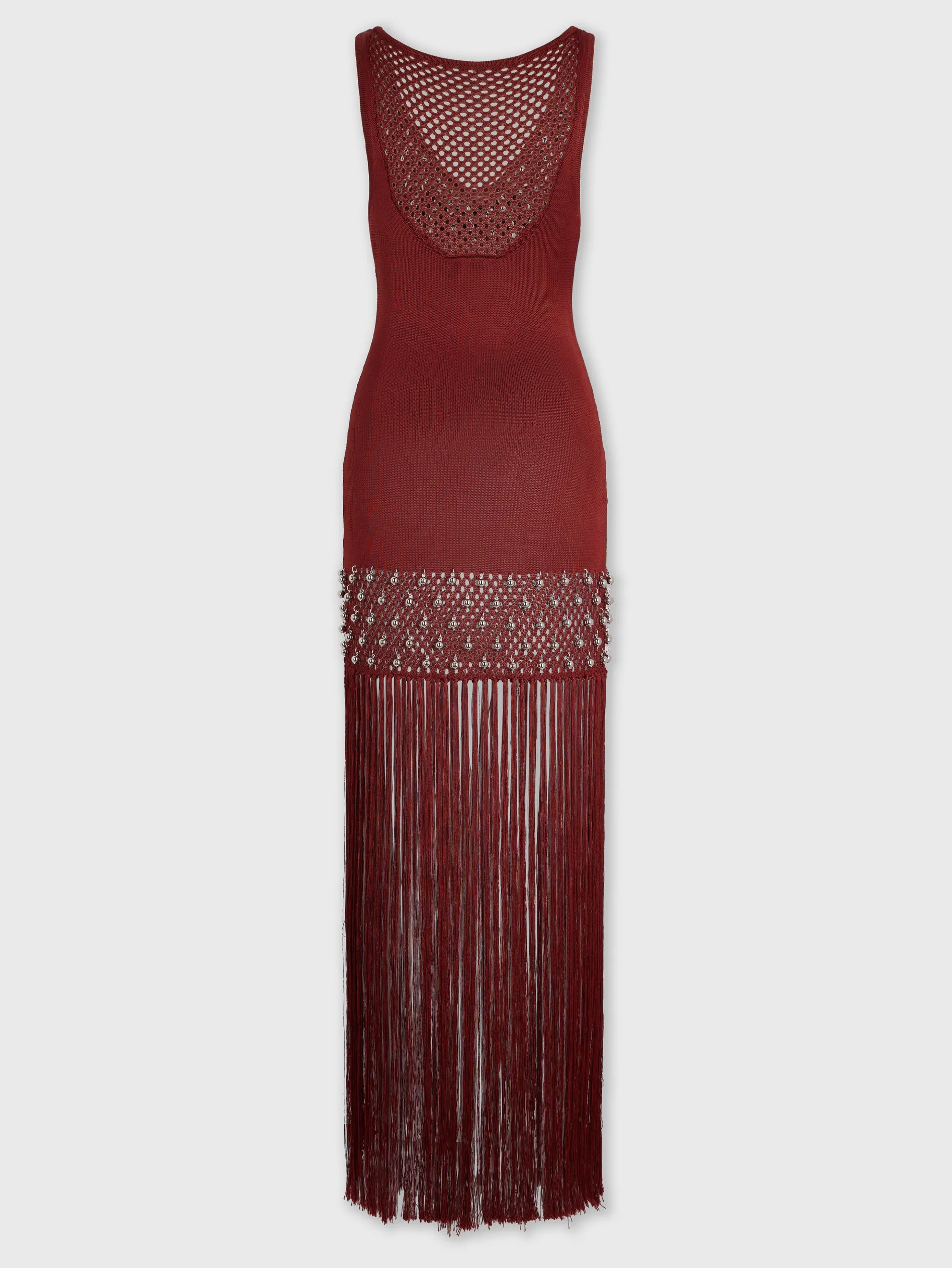 Sale Robe crochetée à franges et perles Robes
