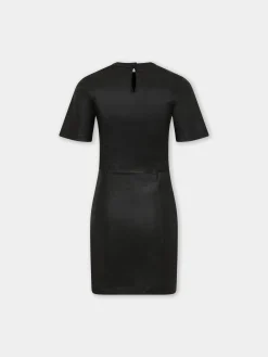 Hot ROBE DRAPéE PRESSION COURTE EN CUIR Robes