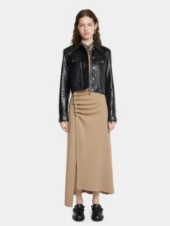 Store ROBE DRAPée PRESSION EN LAINE Maille | Robes