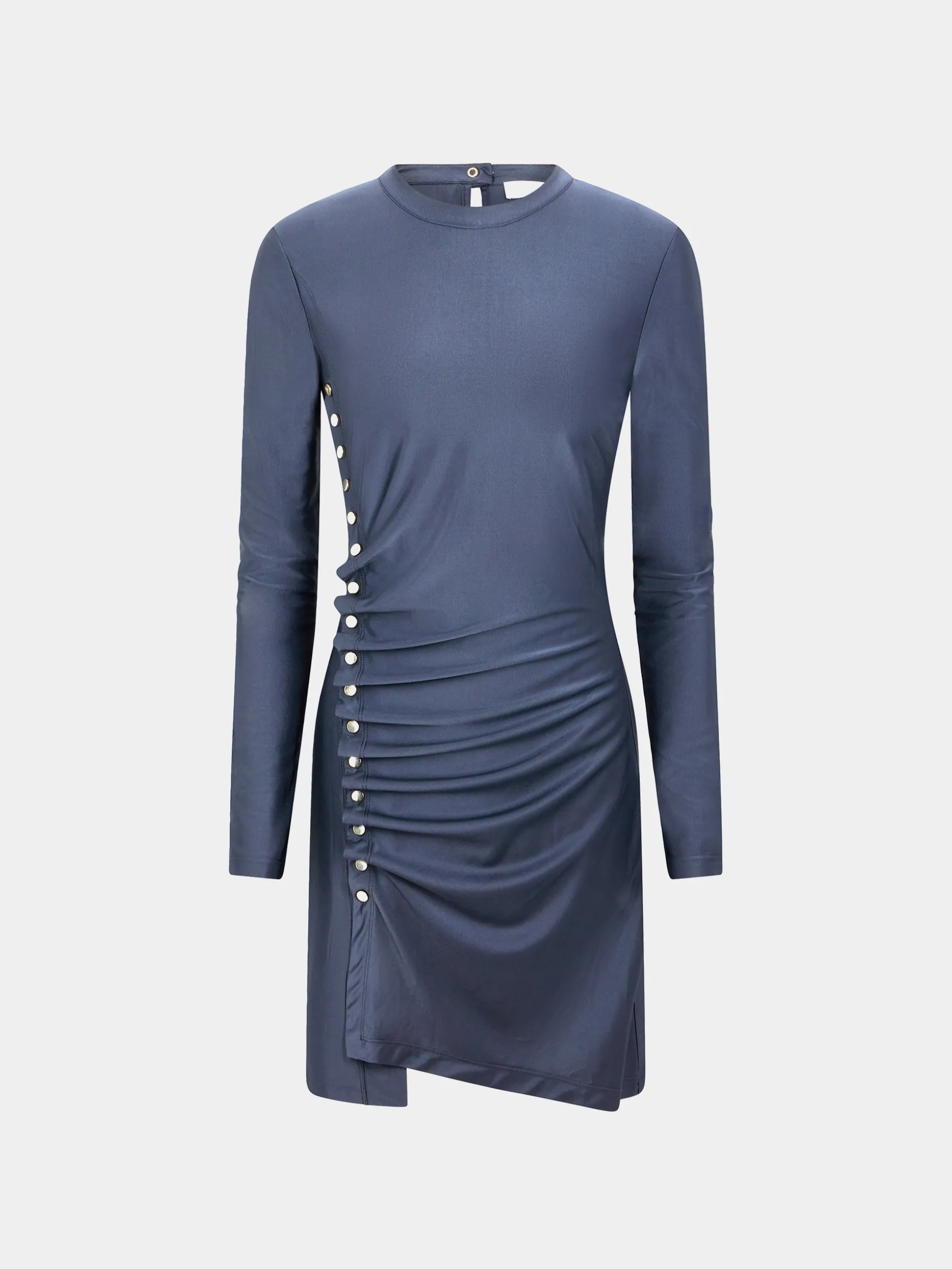 New ROBE DRAPéE PRESSION GRISE EN JERSEY Robes
