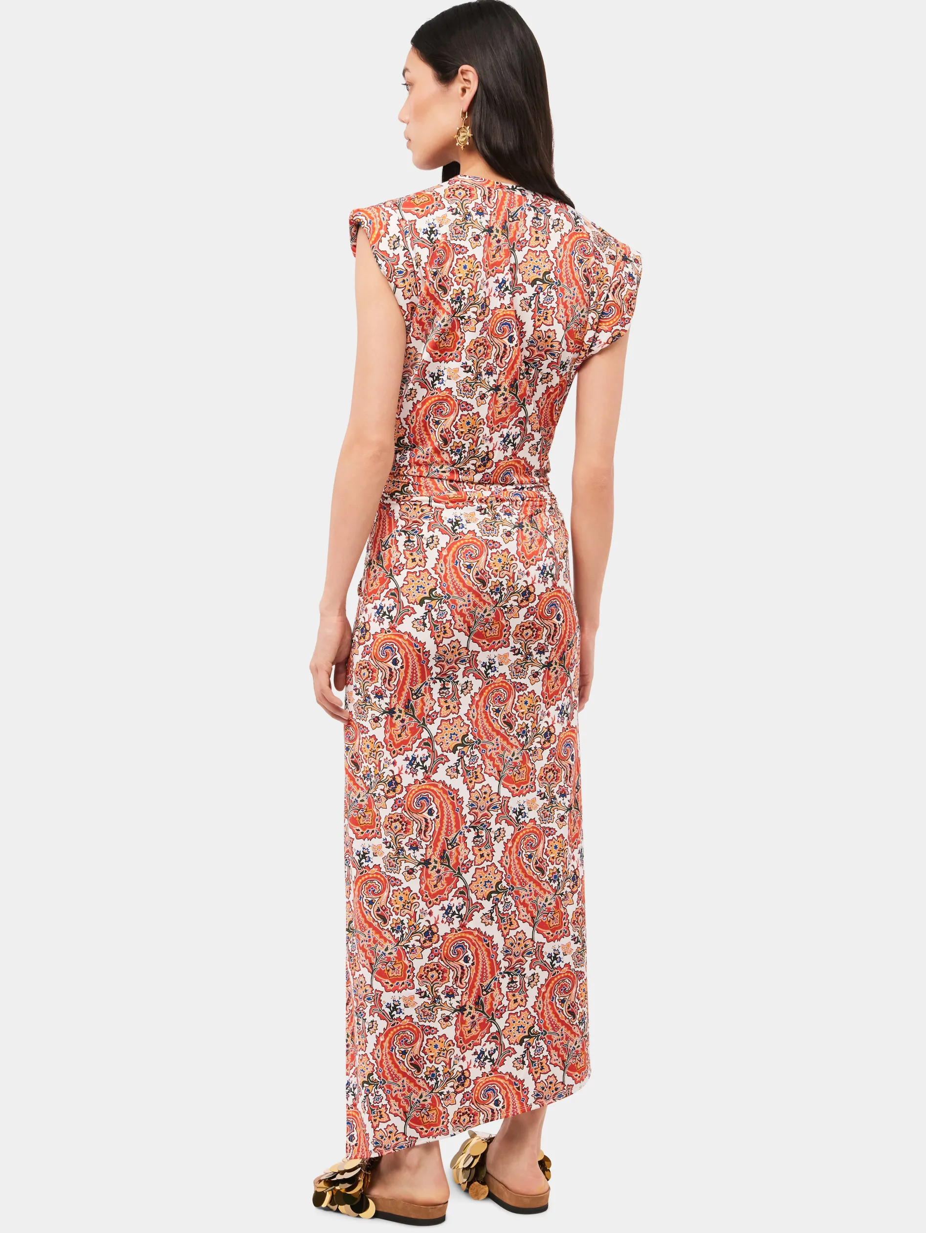 Discount Robe imprimée paisley drapée à piercing Robes