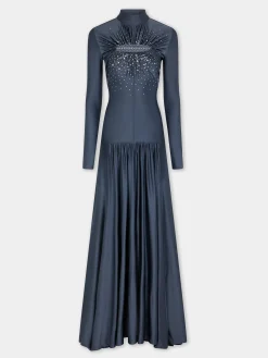 Fashion ROBE LONGUE ARDOISE EN JERSEY Sélection De Soirée | Robes