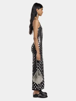 New ROBE LONGUE BRODEE EN JERSEY SECOND SKIN Robes