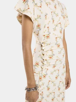 Cheap ROBE LONGUE DRAPéE PRESSION EN JERSEY Robes