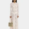 Shop ROBE LONGUE EN DENTELLE IVOIRE Robes