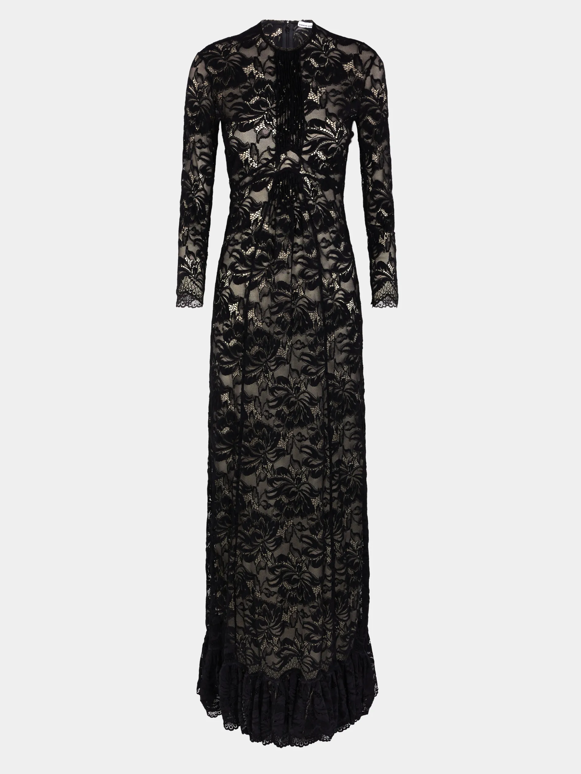 Cheap Robe longue en dentelle noire Robes
